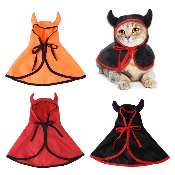 Sjove kæledyr cosplay vampyr tema frakke fotorekvisitter til katte og hundeLOrange