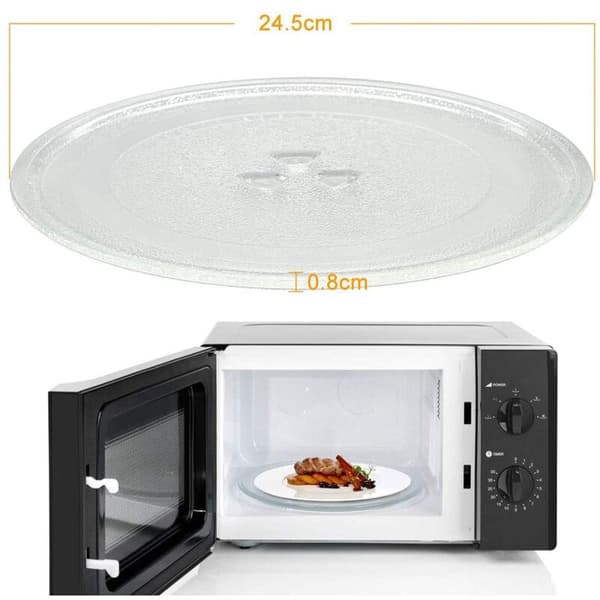 Replacement Plate for Microwave Flat for Microwave Replacement Durable Universal for Turntable for Microwave Round Replacement Plate