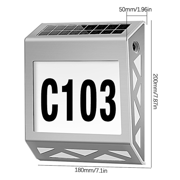2023 Uusi Talonumero Valo Koti Garasi Oven Ilmaisin Seinävalo Aurinko Ulko Induktio Led Puutarha