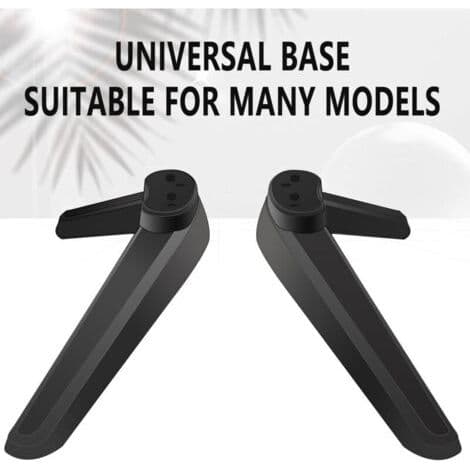 Universal TV Base Feet, TV Stand with Screws, Replacement TV Base Support, Black