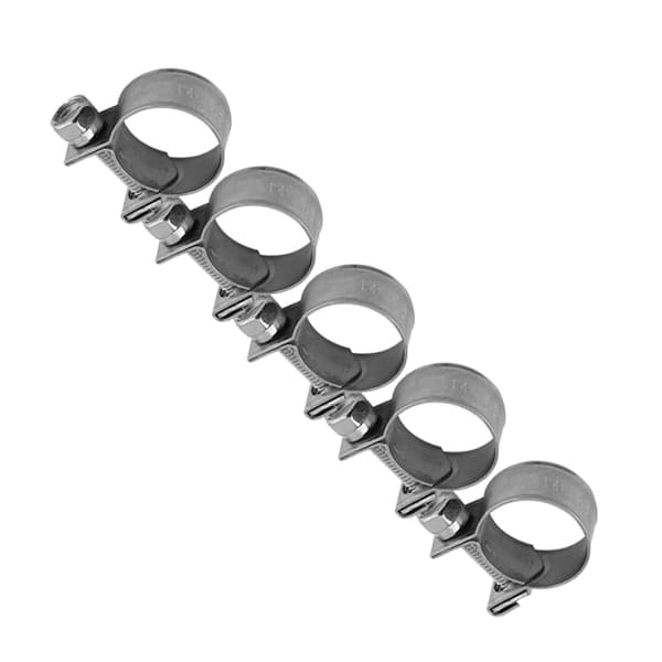 Mini drivstoffslangeklemme i rustfritt stål 10 stk 6 mm til 20 mm