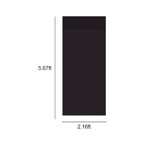 Dörrgardiner för dörrfönster, termiskt isolerade, integritetsskyddande sidoljusgardiner för ytterdörr, 26 x 68 tum Black 66x173