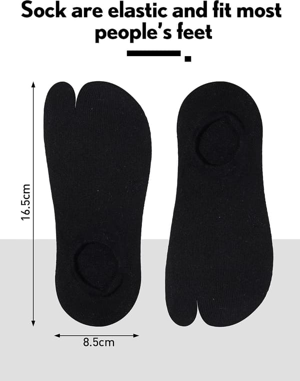 4 par Flip Flop Tabi Sokker Bulk, 2 Tå Split Ankel