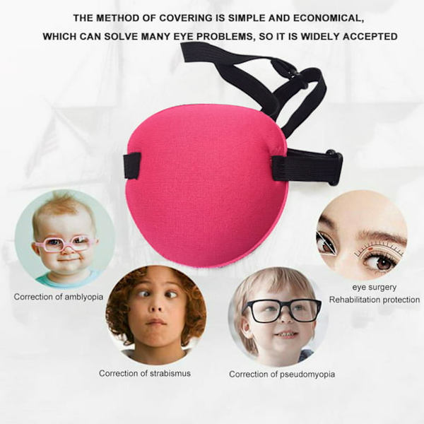 Amblyopia Mask för Vuxna och Barn, Strabismus Träningsplaster (Röd)