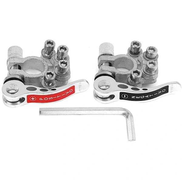 2X Quick Battery Cable Clamps High Quality Battery Clamps Black