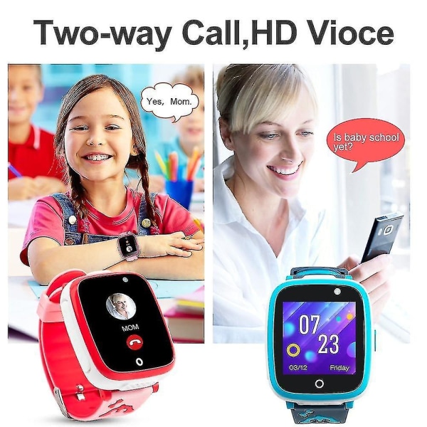 Smart Watch til børn med spil telefonur til børn Smart Watch 2g Sim Girls (rød)