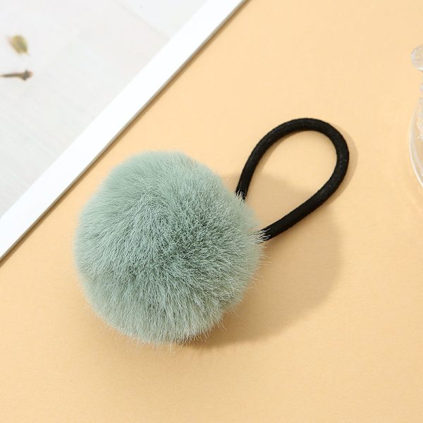 4 st Hårsnoddar Fluffiga Elastiska Hårsnoddar Håraccessoarer för Flickor Rosa Boll Hårsnoddar för Flickor Småbarn Fläta, 4