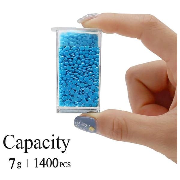 Removable Storage Box 1 Layer Storage Container for Diamond Painting Accessories Crystal Beads Organizer, 35 Square Compartments