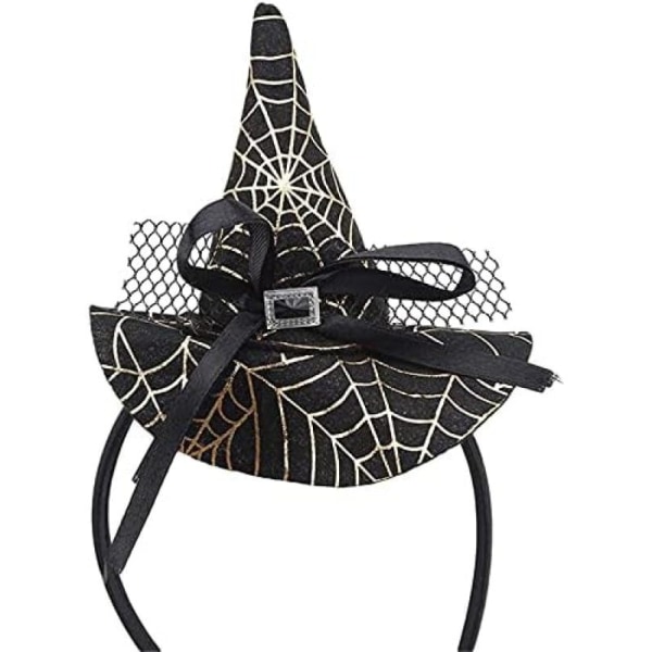 Halloween Headband Hair Accessories Pumpkin Witch Spider Web Hat Hair Band Party Props Hair Clip for Costume Cosplay Par