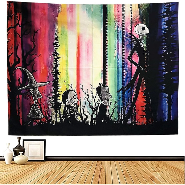 Nightmare Before Christmas Tapestry,Halloween dekorationer Tapestry Mareridt Tapestry Julegaver Dekoration Gobelin Vægtape