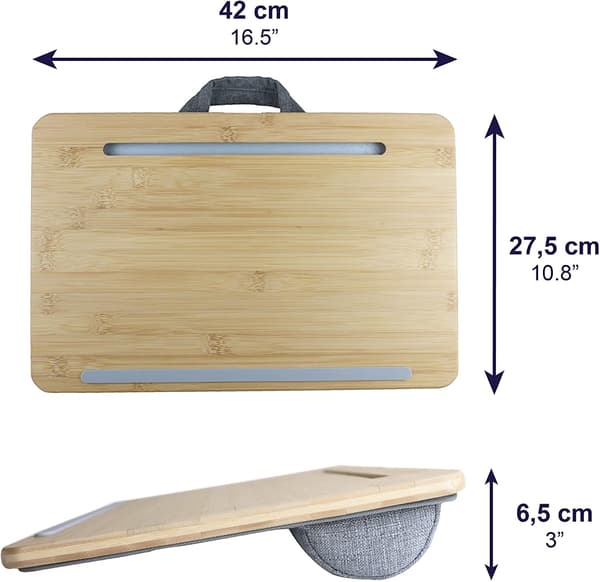 Laptopbakke med pude, laptop knæpude, tablet seng, B