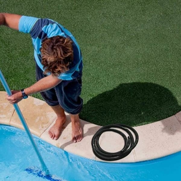 Poolslange til solvarme, tilbehør til poolrengøring, kan deles hver 105 cm, sort, diameter 32 mm, længde 6 m
