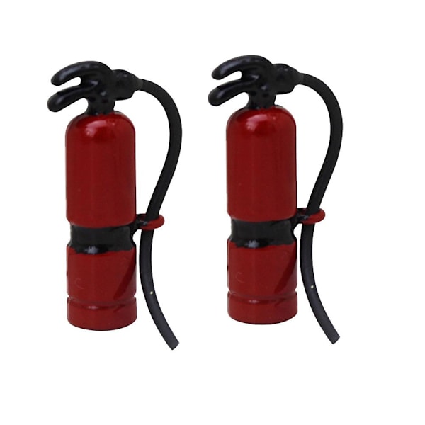 2 kpl Lasten Ulkolelut Pieni Talo Koriste Mini Sammutin Mallit DIY Seos Ripustimet Punainen 3.7X