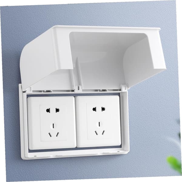 Splashproof Waterproof Socket Box for Outdoor and Indoor Use, Double Position Power Outlet Protector