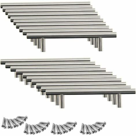 20 køkkenhåndtag i rustfrit stål (96 mm (hulafstand))