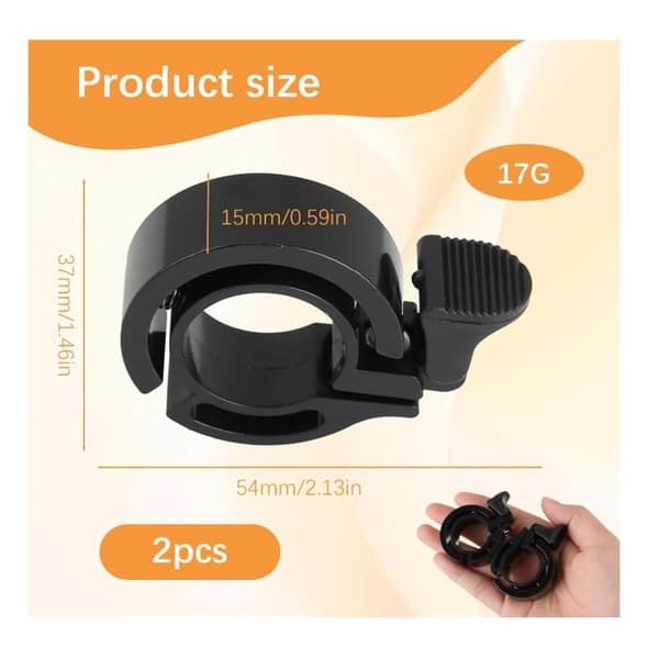 Pcs Bicycle Bell, Bicycle Bell, Mini Bell for Mountain Bike, 100dB Powerful Warning, Black Bicycle Bell for Bicycle Handlebars
