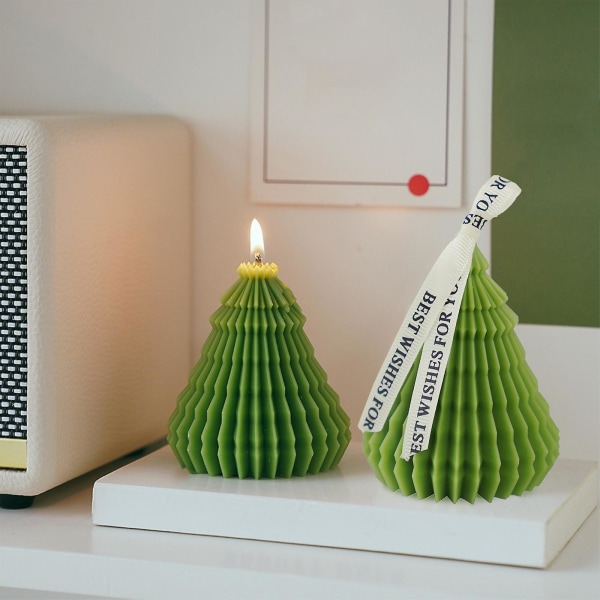 Juletræstelys Aromaterapi, Lille Aromaterapi Ornament, Til Hjemmedekoration, Julegave Aromaterapi Lys Grøn
