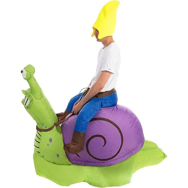 Creations Halloween Oppblåsbart Kostyme Nisse Ride On Snail Oppblåsbart Kostyme - Voksen Unisex One Size