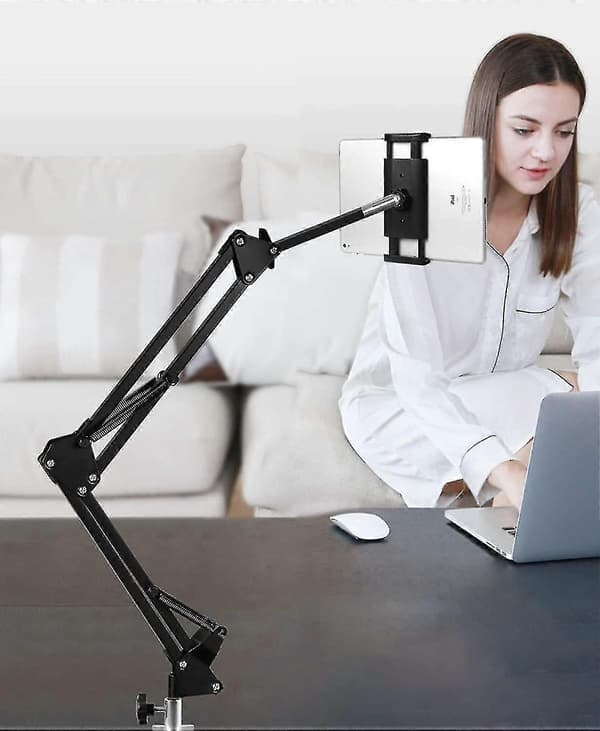 Bed Tablet Holder - Adjustable Foldable 360° Rotation for Phones and Tablets - 1.85 \"-12.8 \"