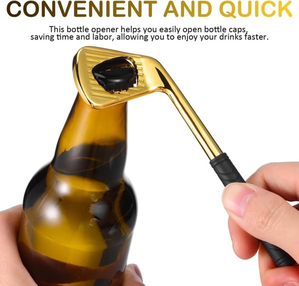 Golfkølleflaskeåbner til golfentusiaster Robust drikkeåbner med elegant emballage Perfekt gave til bedstefar og mænd