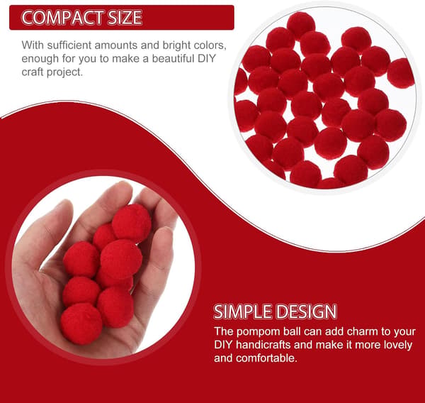 150 st DIY Craft Pom Poms Fluffy Pompom Balls 25mm Versatile Sewing Accessories