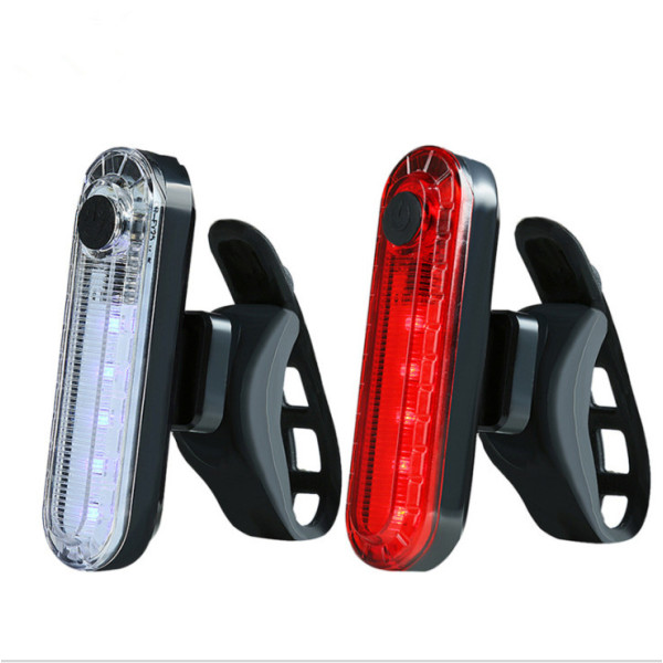 Cykelbaglygte (2 stk), USB genopladeligt sikkerhedsblinklys Ultra skarp rød LED Let at installere Høj intensitet, 4 L
