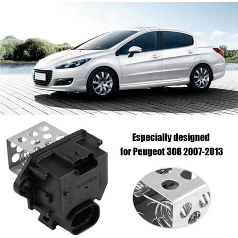 Blower Resistor, Car Engine Cooling Fan Motor Switch Fan Resistor for Peugeot 308 2007-2013 - VSIAISV