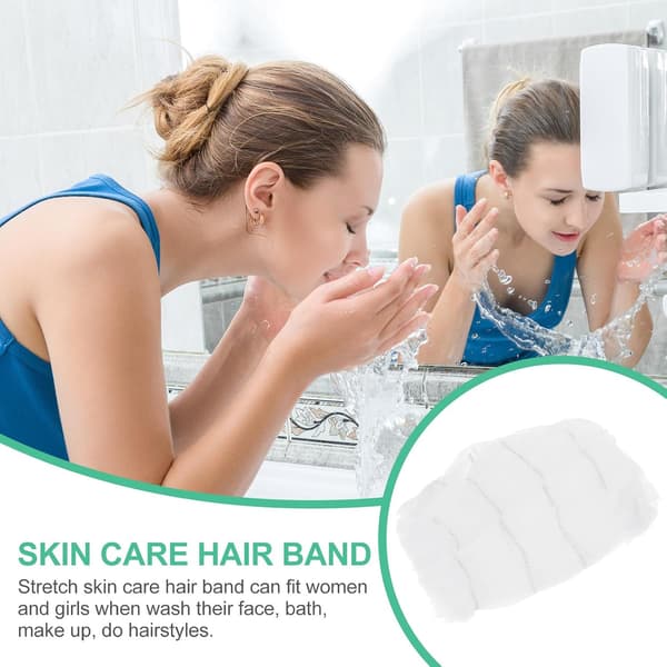 100 stk. engangs-hårbånd i non-woven til spa, brede makeup-hårbånd til kvinder til hudpleje og ansigtsbehandlinger