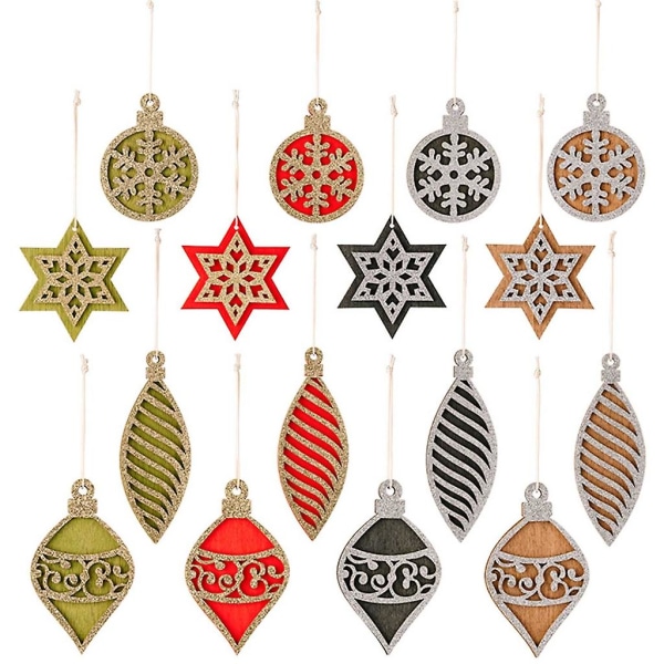 16 stk jule hængende træ ornamenter Festlige ferie børn legetøj gaver