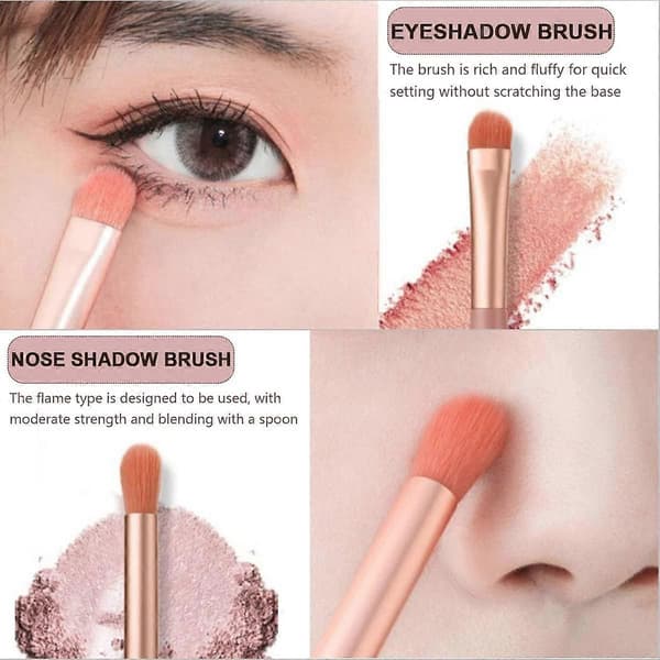 Professional Makeup Brushes Set Mini Makeup Brushes 8pcs Portable Makeup Kit Premium Makeup Brushes Kit with PU Leather Bag