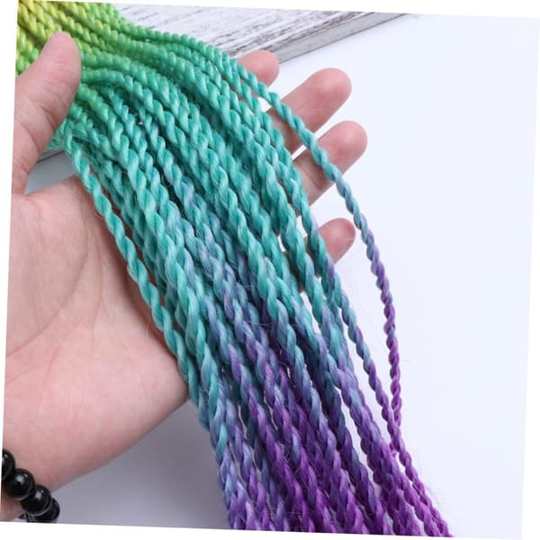 Hair Extension Ponytail Braid Synthetic Wig Gradient Ponytail Extension Daily Use