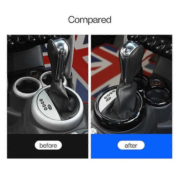 til Mini Cooper R50 R52 R53 2004 2003 2002 2001 Konsol Gearstangsring Ramme Gearstangspanel Trimdæksel Interiør Støvdækselring