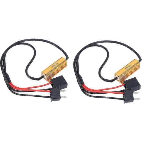 H7 50W LED-dekoder, 6 ohm belastningsmotstand, eliminerer flimmerfeil for bilfrontlykter og blinklys