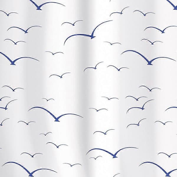 Dusjforheng 180x180cm Vanntett Tekstil Polyester 12 Ovale Ringer