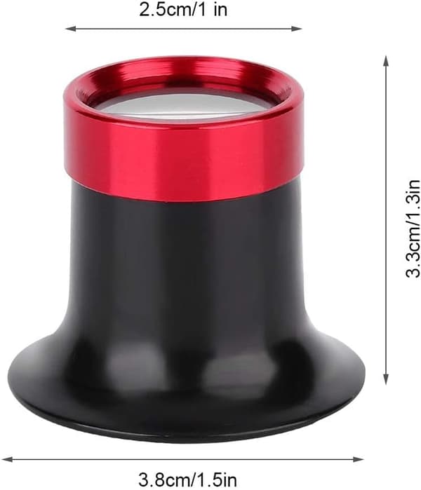 Urmagerforstørrelsesglas - Juvelerforstørrelsesglas i aluminiumslegering - Ur