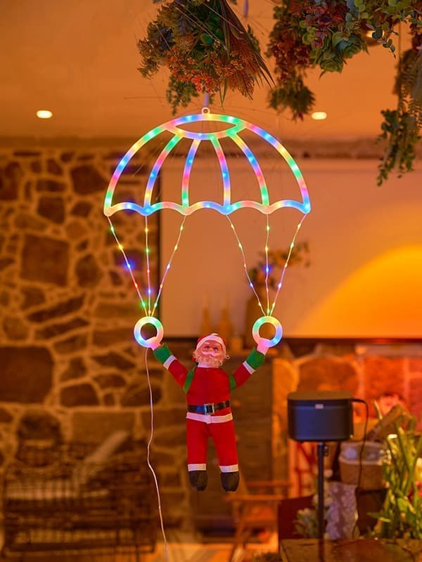LED Santa Claus Decoration Lamp 70x40cm - Remote Control USB Indoor Outdoor - 2-pack