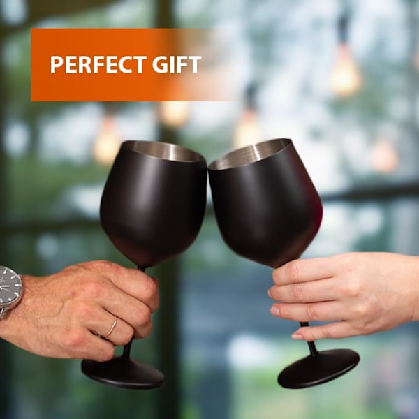 2 PCS（black）stainless steel long handle Champagne cup Unbreakable Champagne Wine Toasting Goblets for Party, Wedding, Birthday