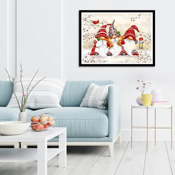 (30) 4 dele DIY Diamantmaling Julekit, 5D Julebroderi