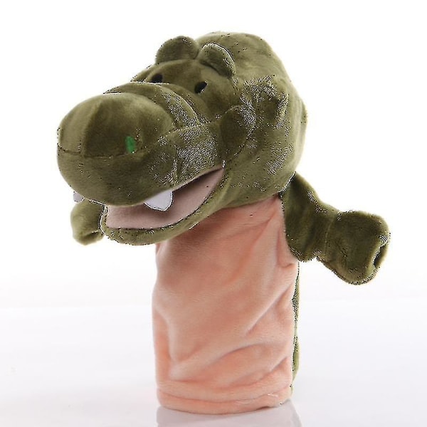 1 stk Alligator plysj-hånddukke Søt tegneseriedyrdukke med bevegelig munn