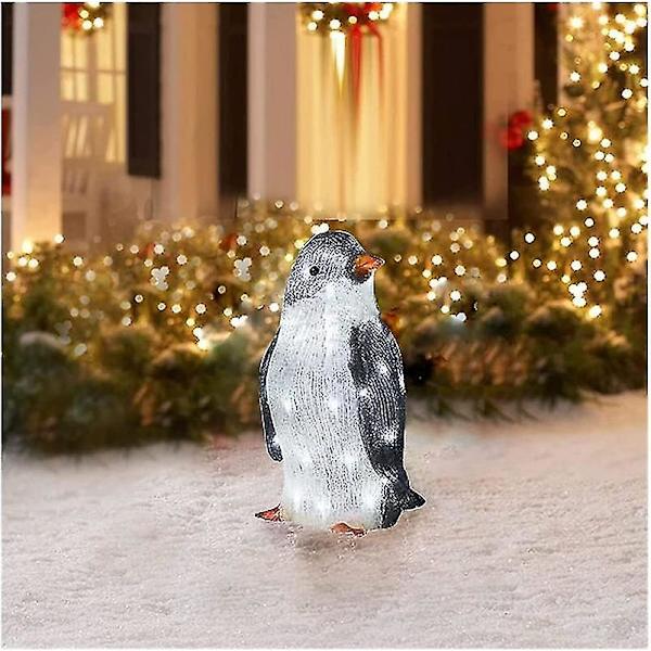 3-pack Ljusslinga Pingviini Joulu Ulkokoristeet Led-valoverholla