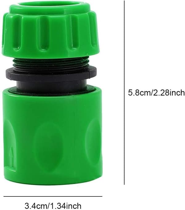 8-pak haveslangeforbindelse, egnet til 1/2 tomme (15 mm) slangeende lynkobling og reparation