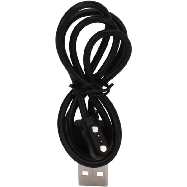 Universel magnetisk ur-oplader med 2 stifter til smartwatch, USB, sort opladerkabel