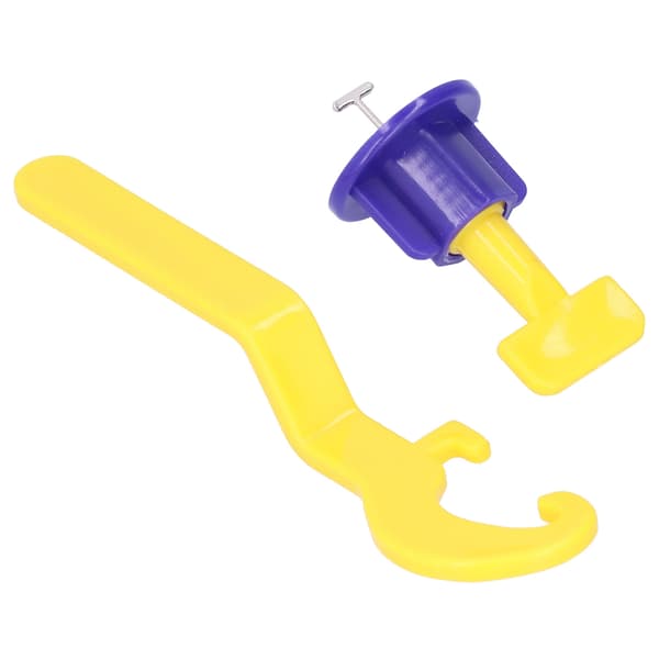 50-pack Tile Leveling System Kit Floor Spacer Tool Set with Wrench Home Blue Yellow