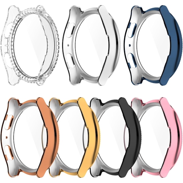 7-pack Bling Diamant Skal för Galaxy Watch 7 44mm Smartklocka Hårt PC-skydd för Galaxy Watch 7 44mm (40 mm) 40 mm