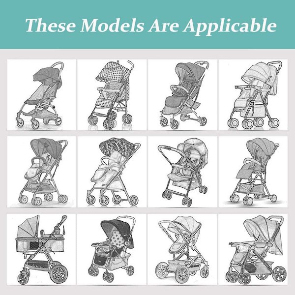 Barnevogns Nettaske Sort, 34 X 30cm, Universal Barnevogns Opbevaringsnet Baby Net Med Barnevogn Og Hængende Opbevaringspose Opbevaringspose