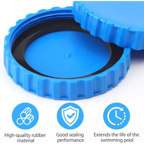 Sæt med 2 Intex poolovertræk, 100% frostsikre og vandtætte, pooltilbehør med diverse samlinger, vinterprop til pools