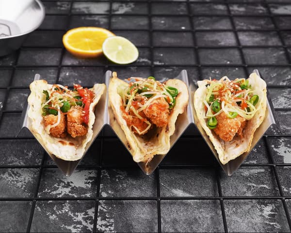 Tacoholder 4-pak - Rustfrit stål Tacostativ Serveringsbakke