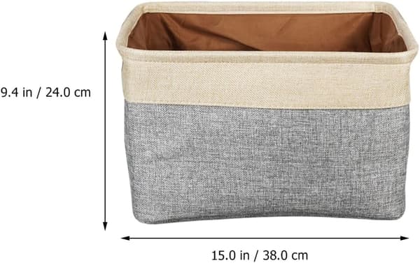 Laundry Basket Cotton and Linen Foldable Removable Simple Appearance Yellow Home Storage Box