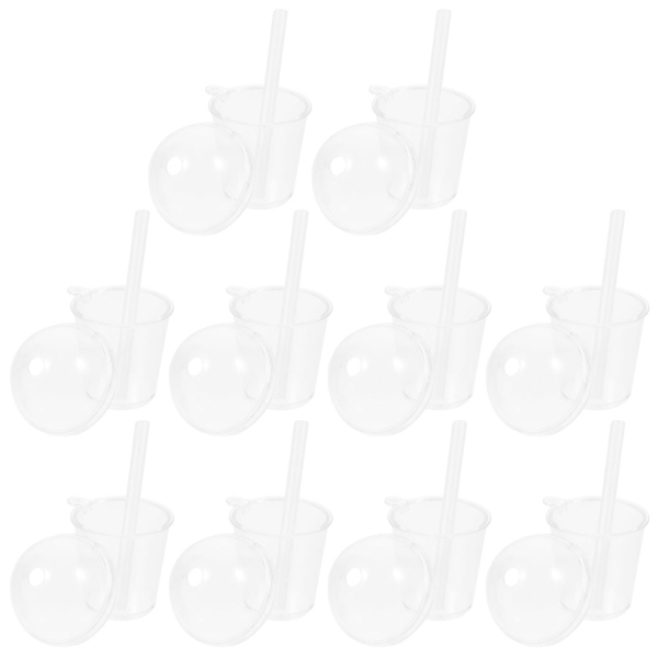 10 st Dricksmugg Modell Mini Dricksmugg Minihusmugg Dekorationer Mini Mugg Transparent 6.5X3.5X3.5CM