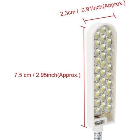 30 LED Sewing Machine Work Light with Gooseneck and Magnetic Base for Home or Sewing Machines (220V)